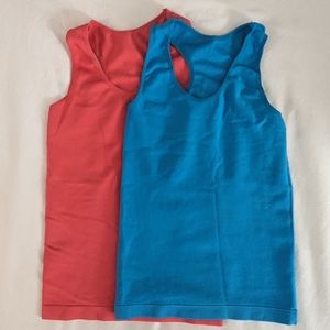 Blue and coral tank top bundle size:S